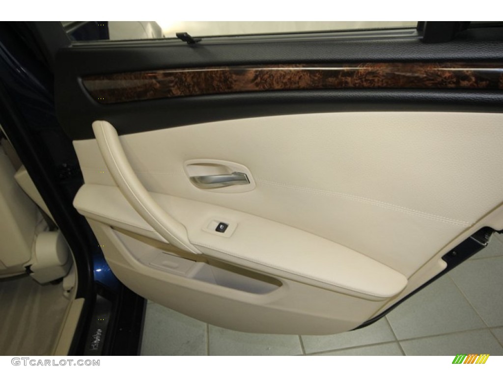 2008 5 Series 528i Sedan - Deep Sea Blue Metallic / Beige photo #37