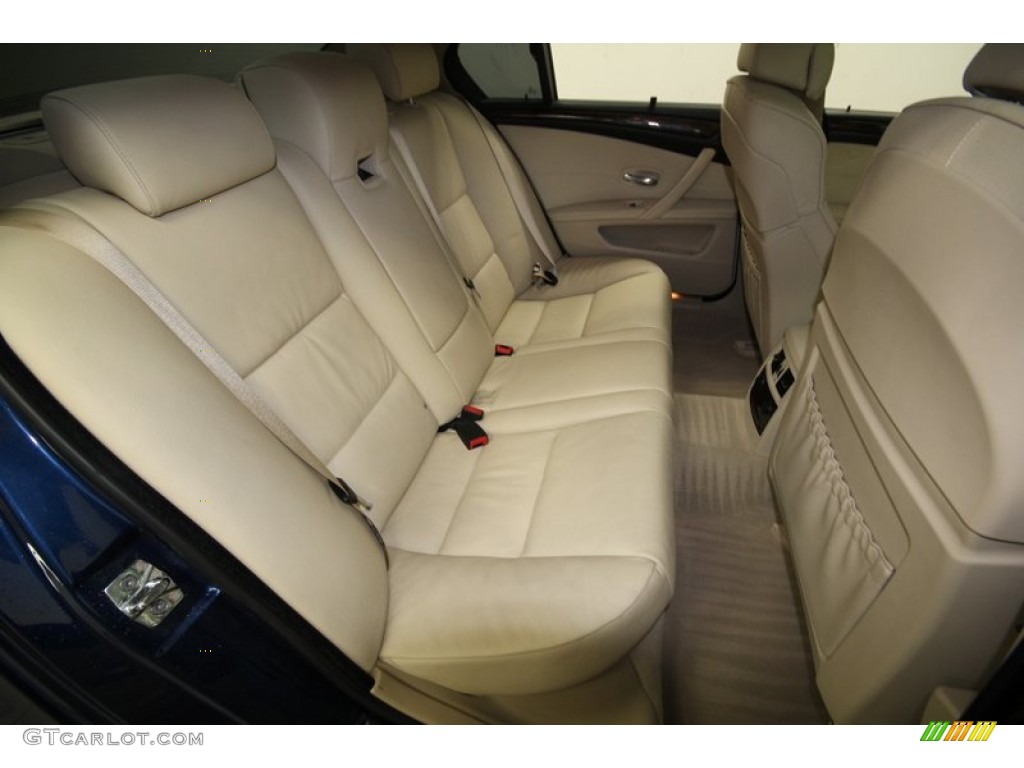 2008 5 Series 528i Sedan - Deep Sea Blue Metallic / Beige photo #38
