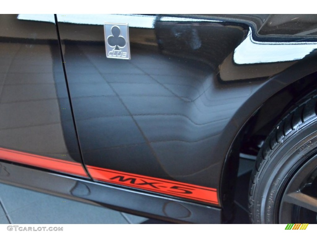 2013 MX-5 Miata Club Roadster - Brilliant Black / Club Black/Red Stitching photo #5