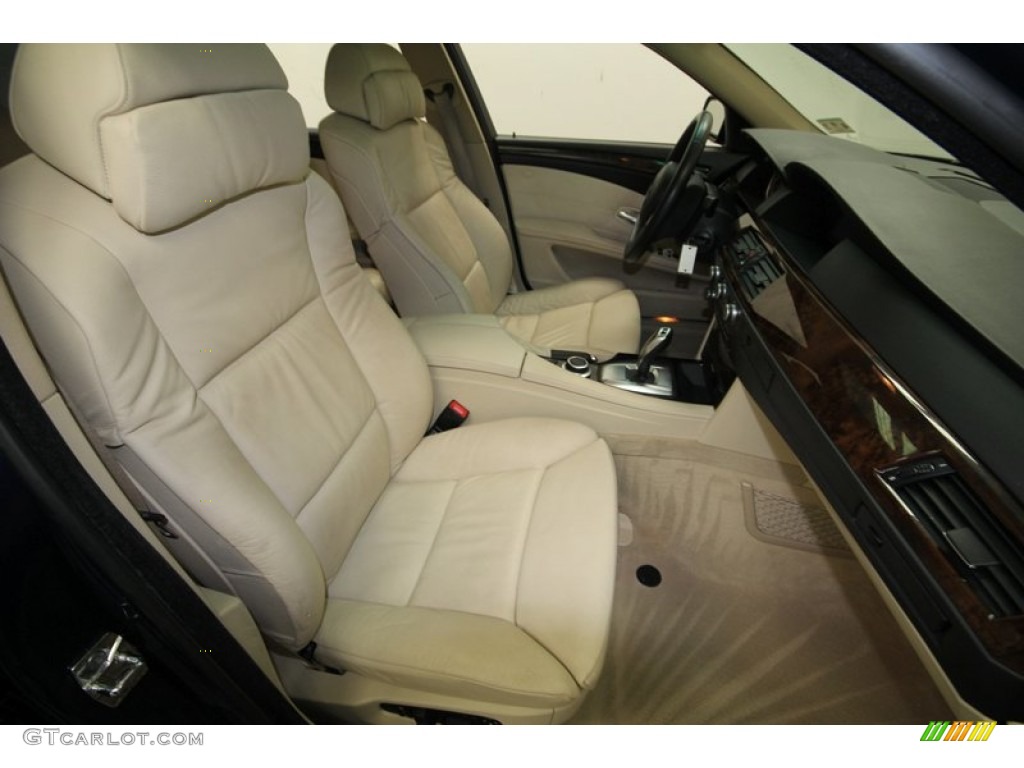 2008 5 Series 528i Sedan - Deep Sea Blue Metallic / Beige photo #42