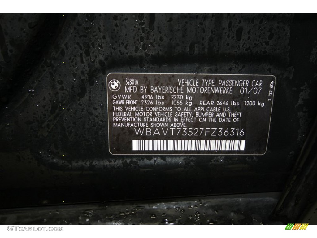 2007 3 Series 328xi Wagon - Black Sapphire Metallic / Beige photo #5