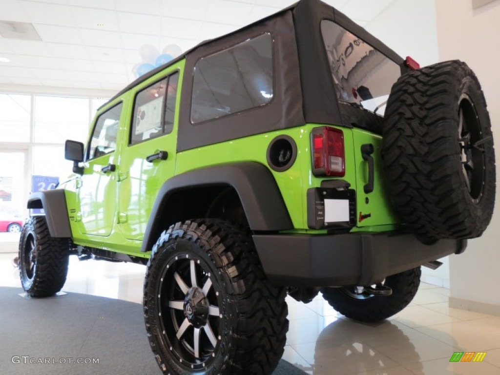 2013 Wrangler Unlimited Sport S 4x4 - Gecko Green Pearl / Black photo #2