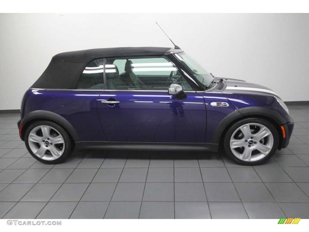 2006 Cooper S Convertible - Purple Haze Metallic / Black/Panther Black photo #7