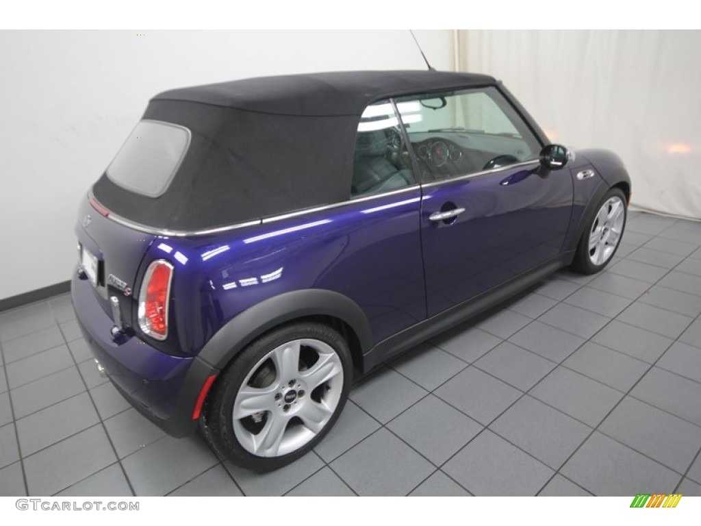 2006 Cooper S Convertible - Purple Haze Metallic / Black/Panther Black photo #10