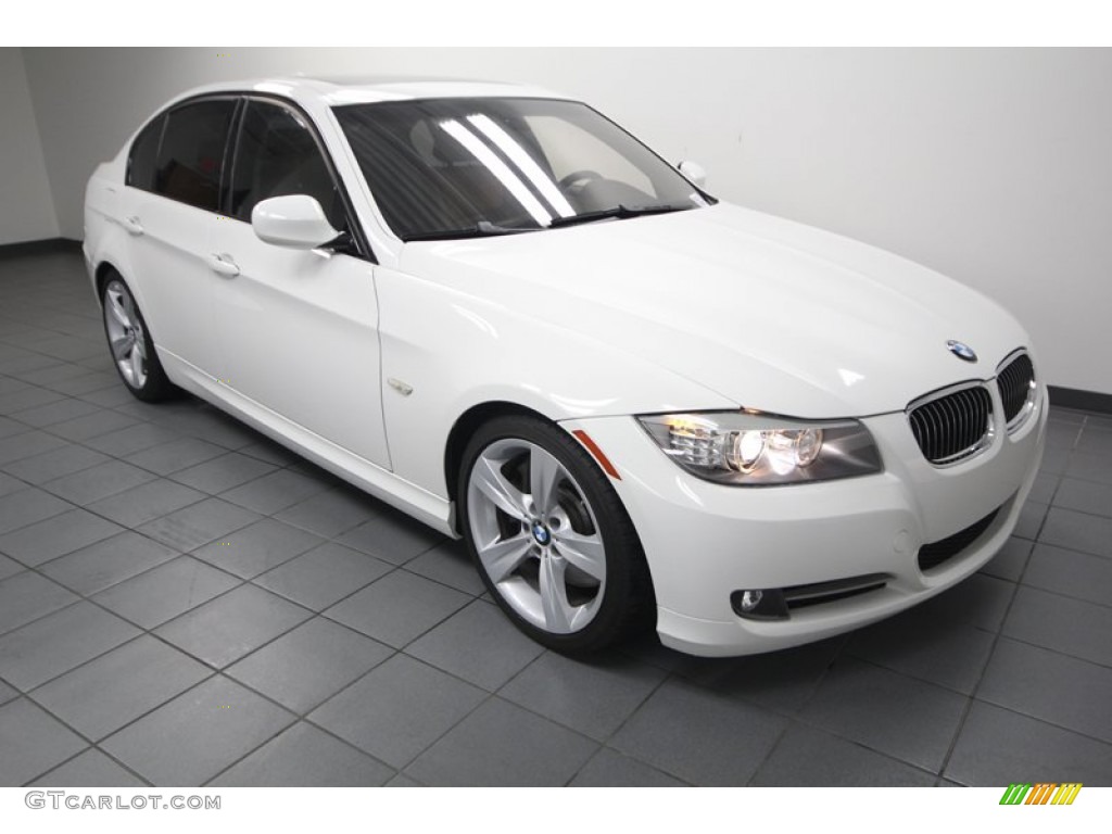 2009 3 Series 335i Sedan - Alpine White / Black photo #1