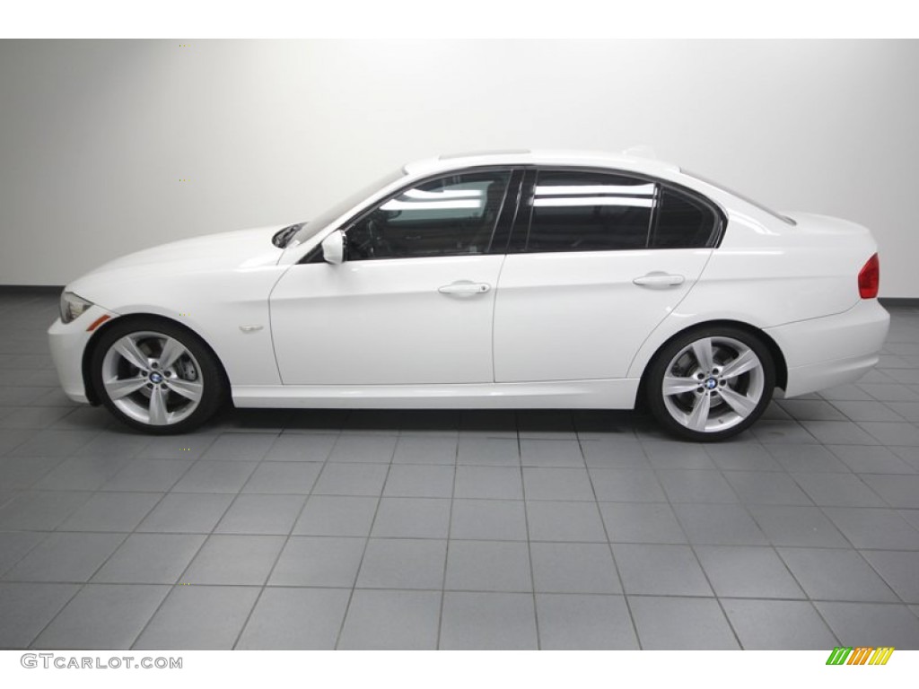 2009 3 Series 335i Sedan - Alpine White / Black photo #2