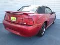 2002 Laser Red Metallic Ford Mustang V6 Convertible  photo #3