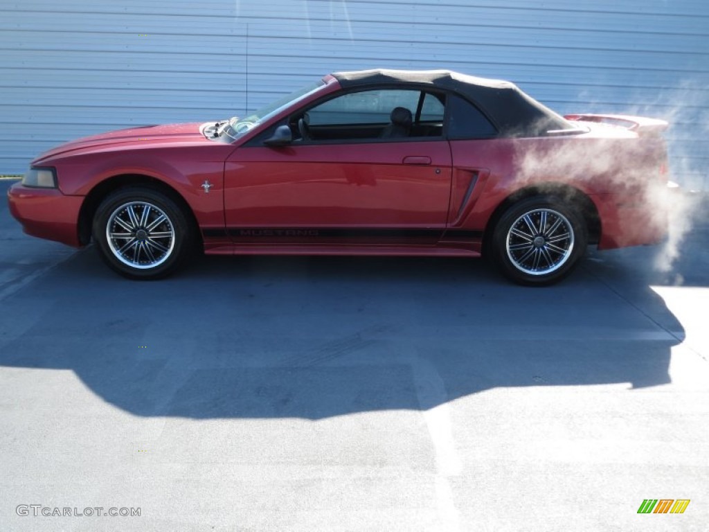 2002 Mustang V6 Convertible - Laser Red Metallic / Black Saleen Recaro photo #5