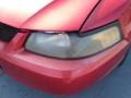 2002 Laser Red Metallic Ford Mustang V6 Convertible  photo #8