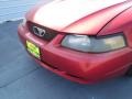 2002 Laser Red Metallic Ford Mustang V6 Convertible  photo #9
