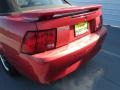 2002 Laser Red Metallic Ford Mustang V6 Convertible  photo #17