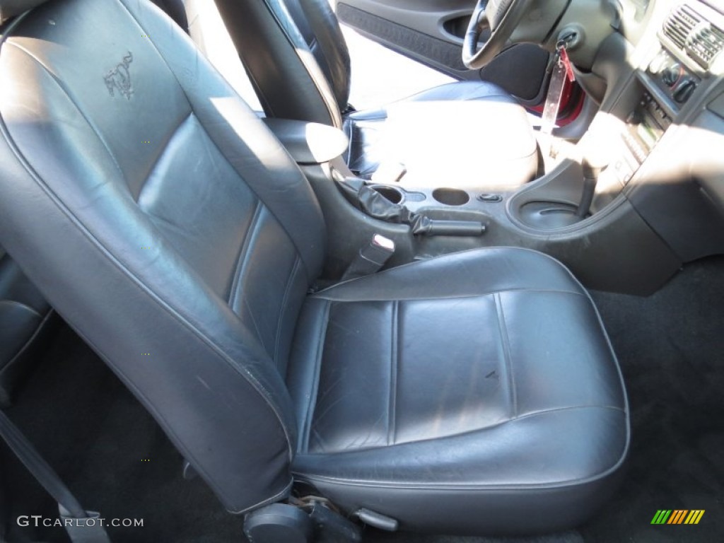 2002 Mustang V6 Convertible - Laser Red Metallic / Black Saleen Recaro photo #21