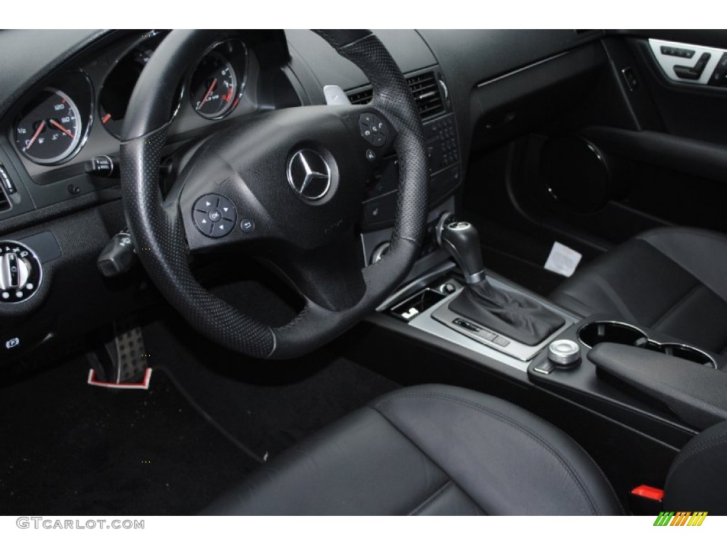 Black AMG Premium Leather Interior 2009 Mercedes-Benz C 63 AMG Photo #75440163