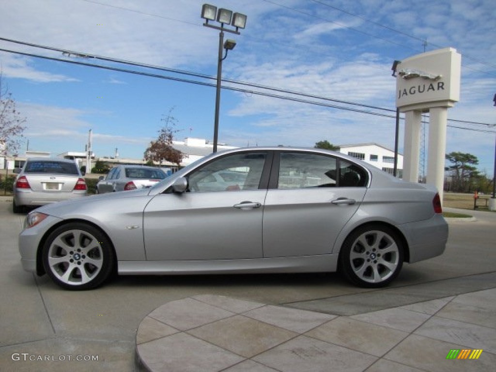 2008 3 Series 335i Sedan - Titanium Silver Metallic / Black photo #7