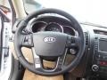 2013 Kia Sorento Beige Interior Steering Wheel Photo