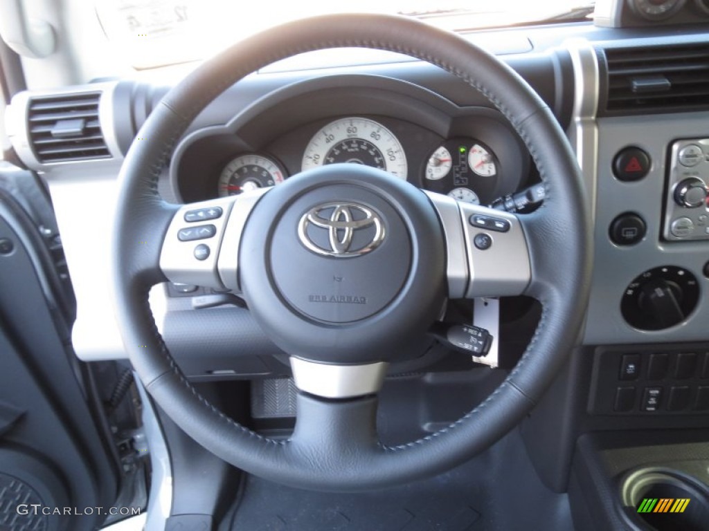 2013 Toyota FJ Cruiser Trail Teams Special Edition 4WD Dark Charcoal Steering Wheel Photo #75444855