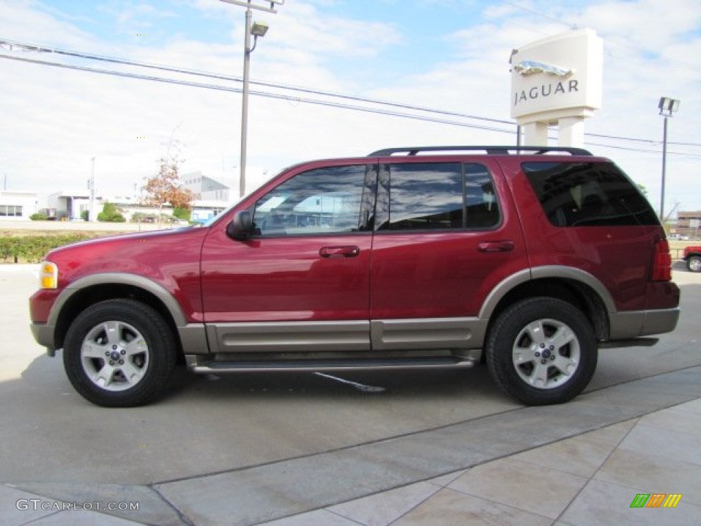 2003 Explorer Eddie Bauer - Redfire Metallic / Medium Parchment Beige photo #7