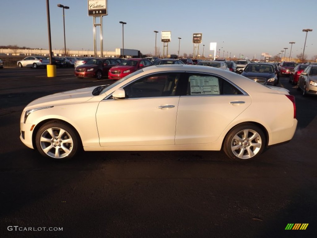 2013 ATS 2.0L Turbo - White Diamond Tricoat / Caramel/Jet Black Accents photo #8