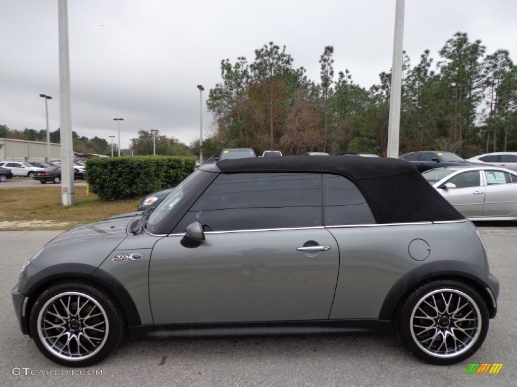 2005 Cooper S Convertible - Dark Silver Metallic / Space Grey/Panther Black photo #2