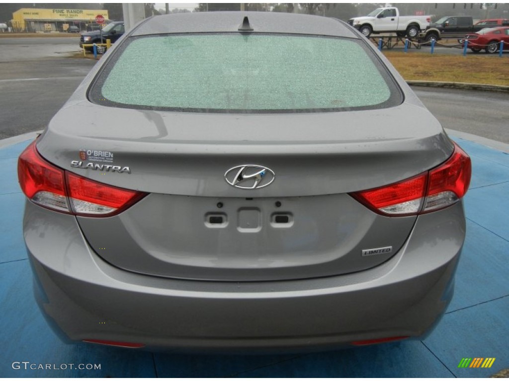 2012 Elantra Limited - Harbor Gray Metallic / Gray photo #4