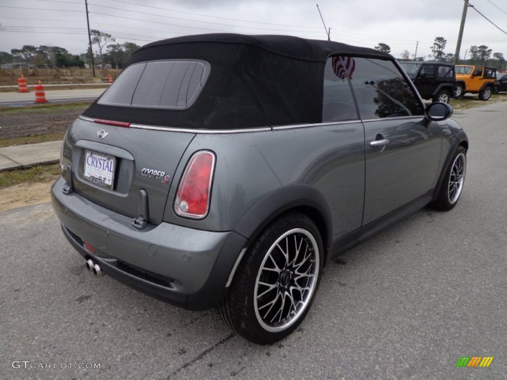 2005 Cooper S Convertible - Dark Silver Metallic / Space Grey/Panther Black photo #8