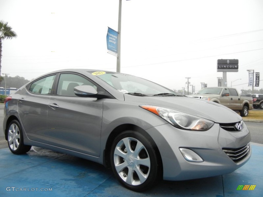 2012 Elantra Limited - Harbor Gray Metallic / Gray photo #7
