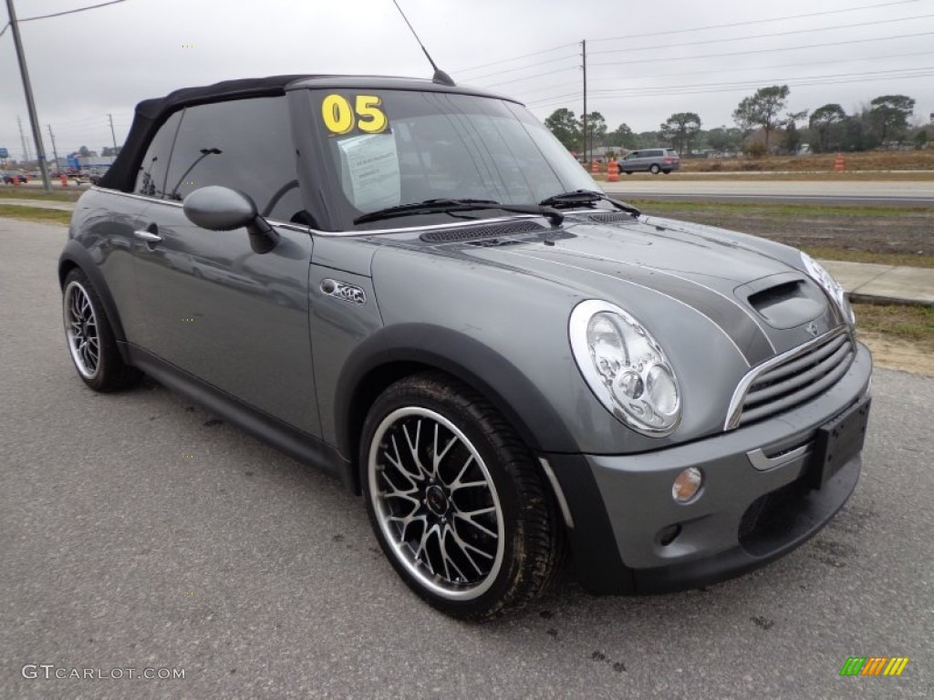 2005 Cooper S Convertible - Dark Silver Metallic / Space Grey/Panther Black photo #10