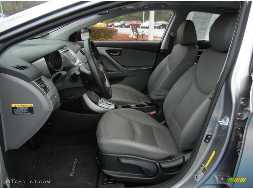 2012 Elantra Limited - Harbor Gray Metallic / Gray photo #10