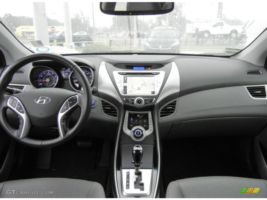 2012 Elantra Limited - Harbor Gray Metallic / Gray photo #18