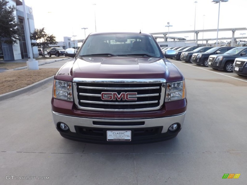 2013 Sierra 1500 SLE Crew Cab - Sonoma Red Metallic / Very Dark Cashmere/Light Cashmere photo #8