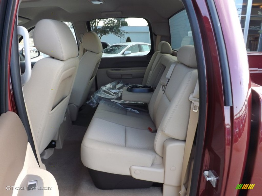 2013 Sierra 1500 SLE Crew Cab - Sonoma Red Metallic / Very Dark Cashmere/Light Cashmere photo #14