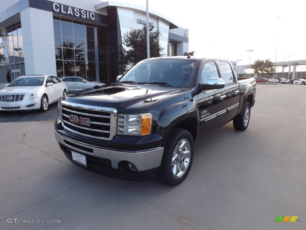 2013 Sierra 1500 SLE Crew Cab - Onyx Black / Ebony photo #1