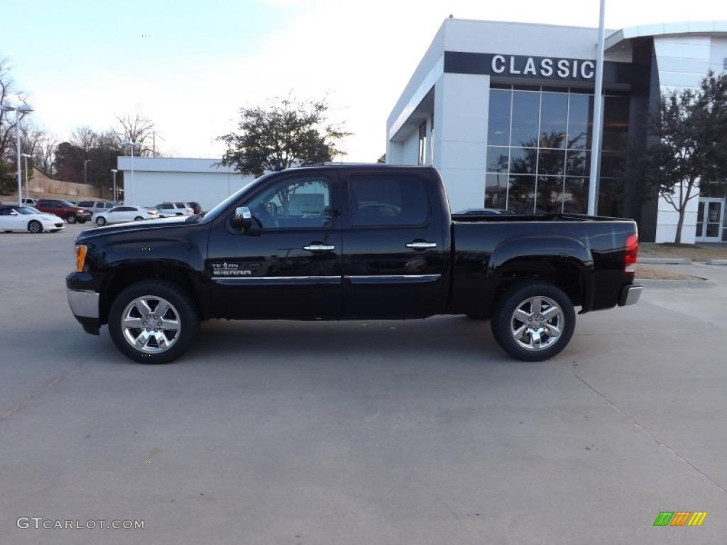 2013 Sierra 1500 SLE Crew Cab - Onyx Black / Ebony photo #2