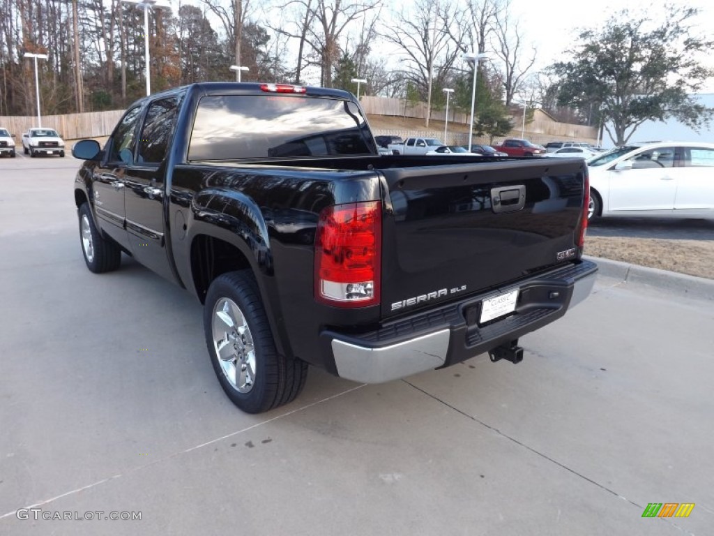 2013 Sierra 1500 SLE Crew Cab - Onyx Black / Ebony photo #3