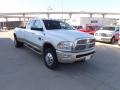 2012 Bright White Dodge Ram 3500 HD Laramie Longhorn Crew Cab 4x4 Dually  photo #7