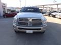 2012 Bright White Dodge Ram 3500 HD Laramie Longhorn Crew Cab 4x4 Dually  photo #8