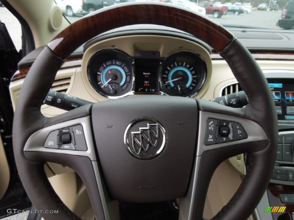 2013 Buick LaCrosse FWD Cashmere Steering Wheel Photo #75455106