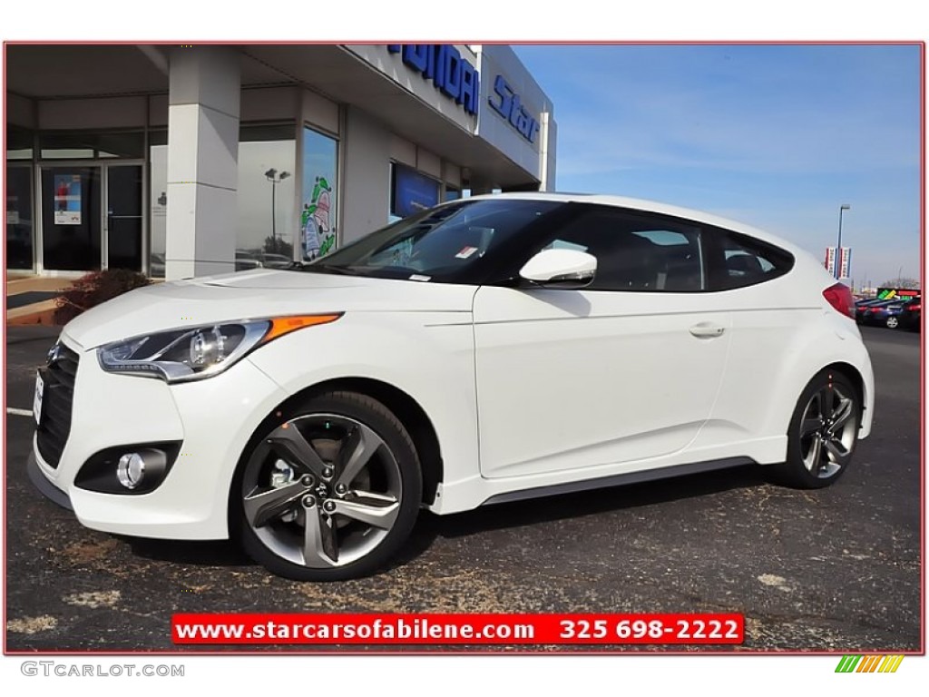 2013 Veloster Turbo - Elite White Pearl / Blue photo #1