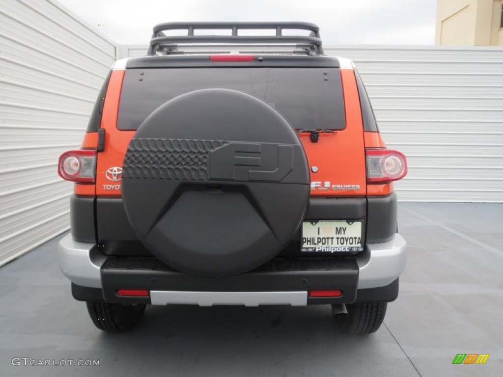 2013 FJ Cruiser 4WD - Magma Orange / Dark Charcoal photo #4