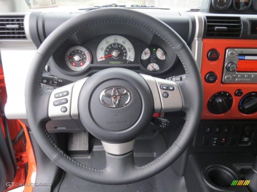 2013 Toyota FJ Cruiser 4WD Dark Charcoal Steering Wheel Photo #75458441