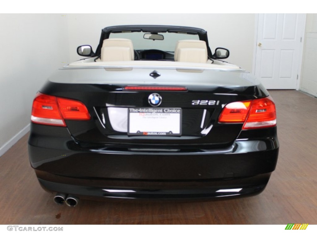 2010 3 Series 328i Convertible - Jet Black / Cream Beige photo #13