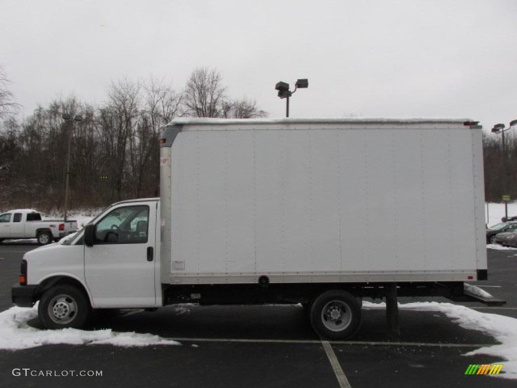 Summit White 2011 Chevrolet Express Cutaway 3500 Moving Van Exterior Photo #75460850