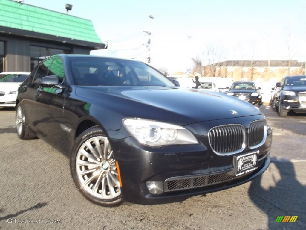 2009 7 Series 750i Sedan - Azurite Black Metallic / Black Nappa Leather photo #2