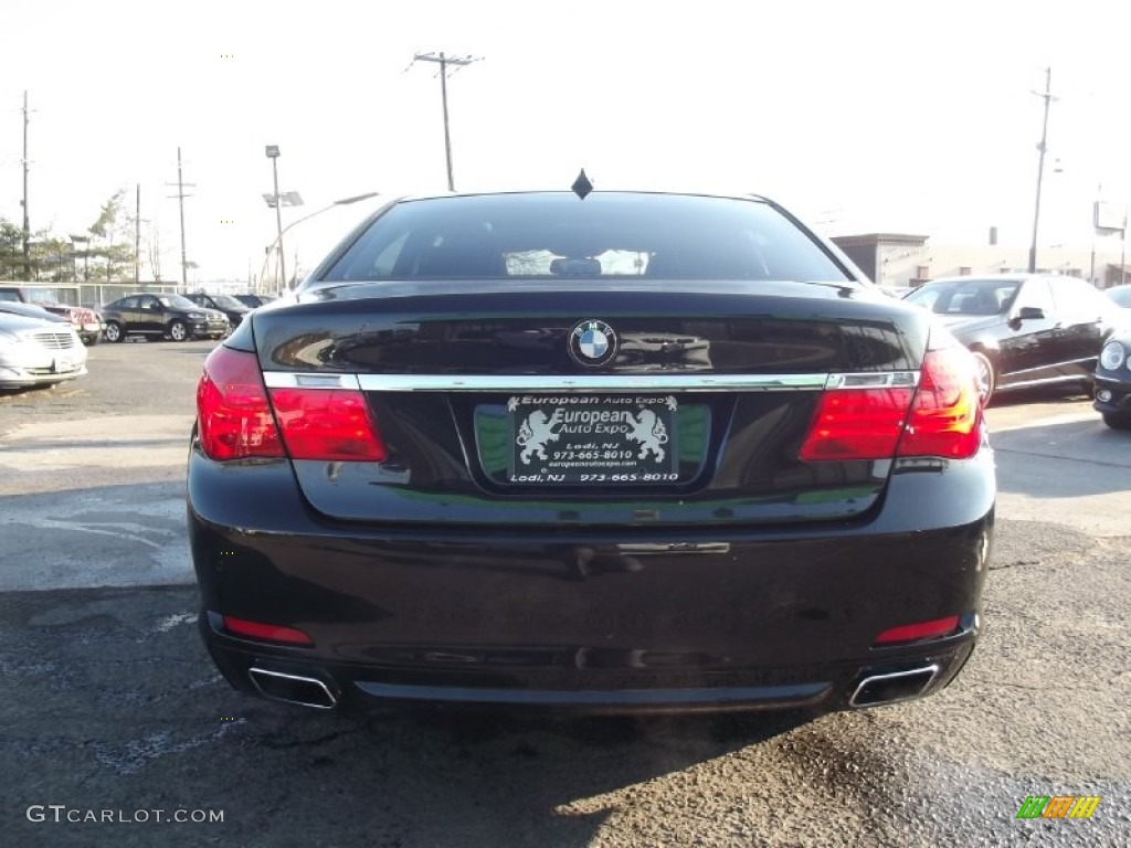 2009 7 Series 750i Sedan - Azurite Black Metallic / Black Nappa Leather photo #5