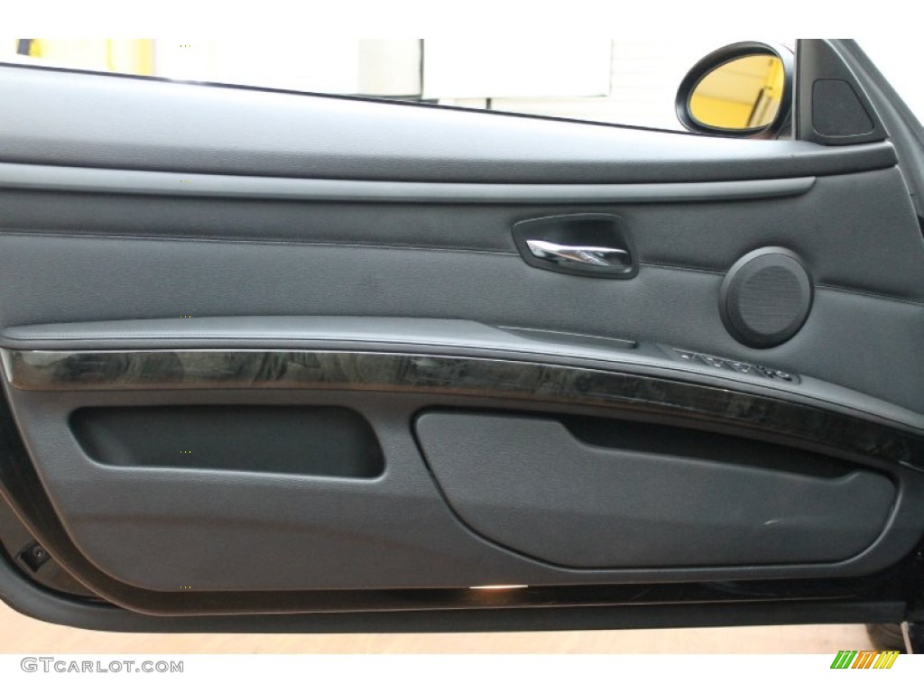 2008 BMW 3 Series 328i Convertible Black Door Panel Photo #75462077