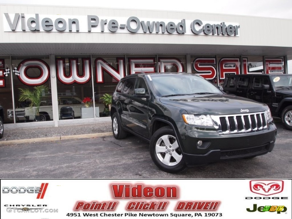 2011 Grand Cherokee Laredo X Package 4x4 - Natural Green Pearl / Dark Graystone/Medium Graystone photo #1