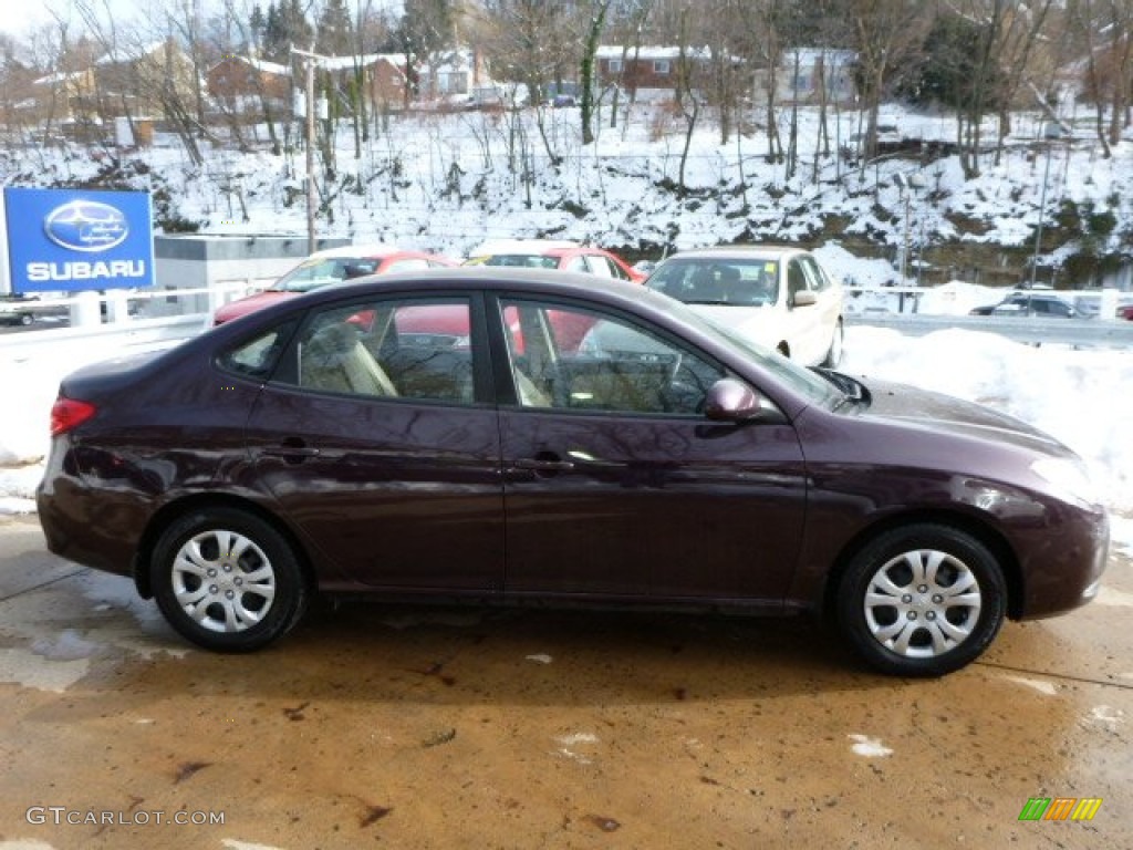 2009 Elantra GLS Sedan - Purple Rain / Beige photo #5