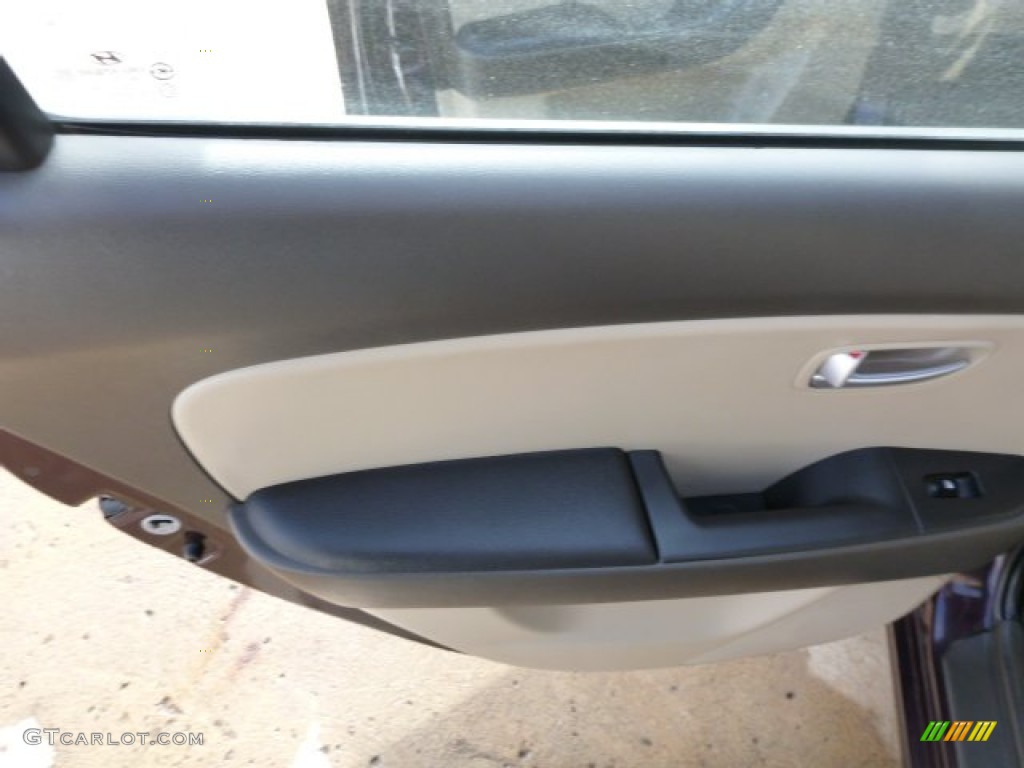 2009 Elantra GLS Sedan - Purple Rain / Beige photo #14