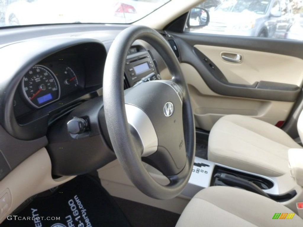 2009 Elantra GLS Sedan - Purple Rain / Beige photo #16