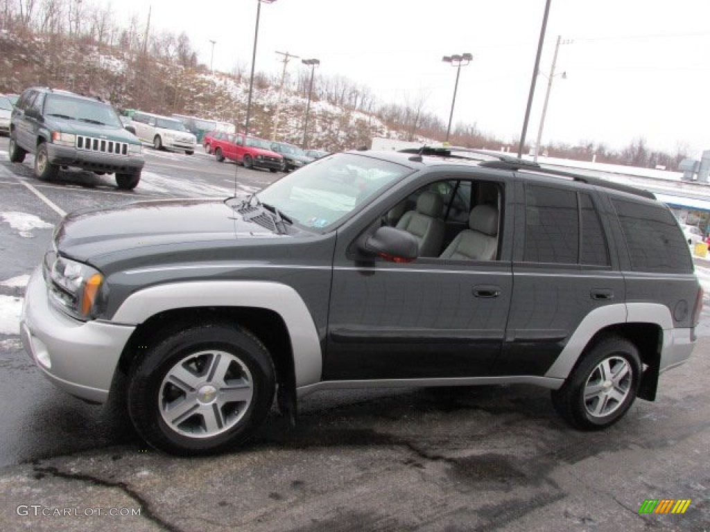 2005 TrailBlazer LT 4x4 - Emerald Jewel Green Metallic / Light Gray photo #7